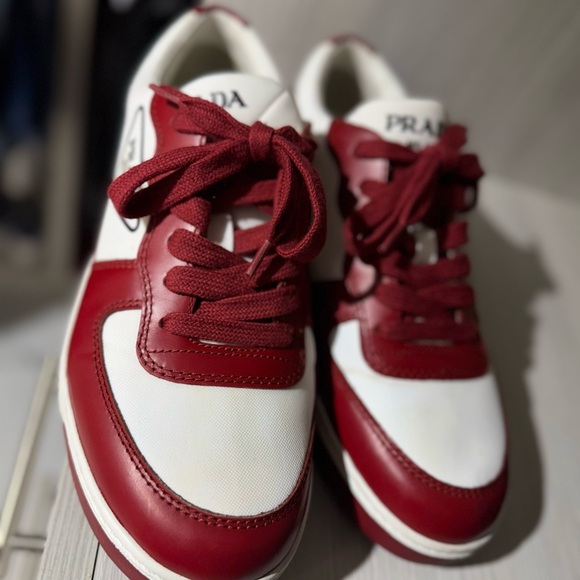Prada Milano Red and White Sneakers - Picture 3 of 7